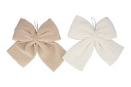 LOULOU SAND TEDDY HANGER BOW ASS 45CM
