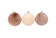 JOYFUL SAND X-MAS BALL VELVET ASS 20CM P/3