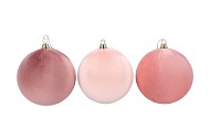 JOYFUL PINK X-MAS BALL VELVET ASS 25CM P/3