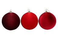 JOYFUL RED X-MAS BALL VELVET ASS 30CM P/3