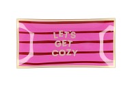 PLATE RECTANGLE LETS GET COZY 20X10X2CM