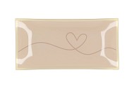 PLATE RECTANGLE HEART 20X10X2CM