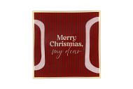 PLATE SQUARE MERRY CHRISTMAS 18X18X2CM
