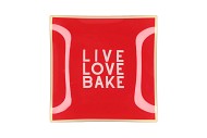 PLATE SQUARE LIVE LOVE BAKE 18X18X2CM