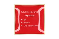 PLATE SQUARE IK WIL EEN MAN ALS 18X18X2CM