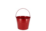 ZINC BASIC RED BUCKET 10X9CM