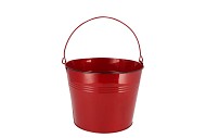 ZINC BASIC RED BUCKET 19X17CM