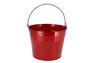 ZINC BASIC RED BUCKET 23X18CM