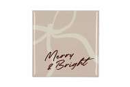 TILE HAPPY MERRY & BRIGHT SAND 10X10X1CM