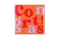 TILE CONGRATS! ORANGE 10X10X1CM