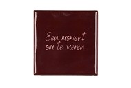 TILE EEN MOMENT OM TE VIEREN BROWN 10X10X1CM