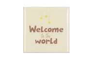 TILE WELCOME TO THE WORLD BEIGE 10X10X1CM