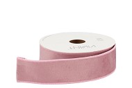 RIBBON WIRED VELVET OLD ROSE 5MX40MM P/1