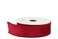 RIBBON WIRED VELVET DARK PINK 5MX40MM P/1