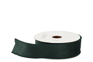 RIBBON WIRED VELVET DARK GREEN 5MX40MM P/1