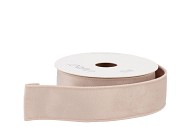RIBBON WIRED VELVET SAND 5MX40MM P/1