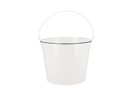 ZINC BASIC WHITE BUCKET 19X17CM