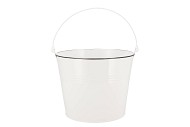 ZINC BASIC WHITE BUCKET 23X18CM