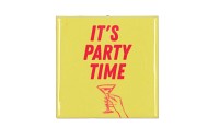 TILE IT`S PARTY TIME YELLOW 10X10X1CM