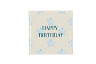 TILE HAPPY BIRTHDAY WHITE 10X10X1CM