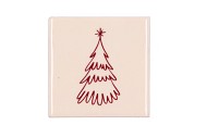 TILE CHRISTMAS TREE CREAM 10X10X1CM