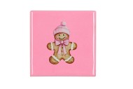 TILE GINGERBREAD PINK 10X10X1CM