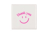 TILE THANK YOU WHITE 10X10X1CM
