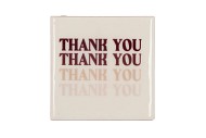TILE THANK YOU CREAM 10X10X1CM