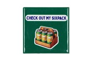 TILE CHECK OUT MY SIXPACK GREEN 10X10X1CM