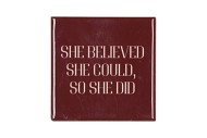 TILE SHE BELIEVED SHE COULD BROWN 10X10X1CM
