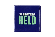 TILE JIJ BENT EEN HELD BLUE 10X10X1CM