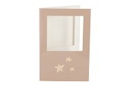 GIFT TILE CARD STARS SAND 21X14X1CM