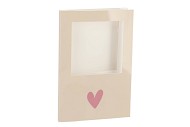 GIFT TILE CARD HEART SAND 21X14X1CM