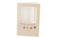 GIFT TILE CARD STARS NUDE 21X14X1CM