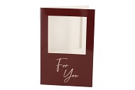 GIFT TILE CARD FOR YOU BROWN 21X14X1CM