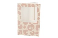GIFT TILE CARD GIRAFFE PRINT NUDE 21X14X1CM