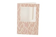 GIFT TILE CARD HEARTS SAND NUDE 21X14X1CM
