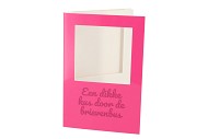 GIFT TILE CARD EEN DIKKE KUS PINK 21X14X1CM