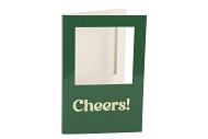 GIFT TILE CARD CHEERS GREEN 21X14X1CM