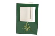 GIFT TILE CARD CHEERS GREEN 21X14X1CM