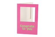 GIFT TILE CARD CONGRATS TO YOU PINK 21X14X1CM