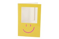 GIFT TILE CARD SMILEY YELLOW 21X14X1CM
