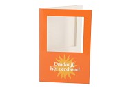 GIFT TILE CARD OMDAT JIJ HET ORANGE 21X14X1CM