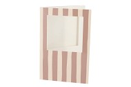 GIFT TILE CARD STRIPE SAND 21X14X1CM