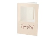 GIFT TILE CARD FIJNE KERST NUDE 21X14X1CM