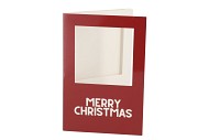 GIFT TILE CARD MERRY CHRISTMAS RED 21X14X1CM