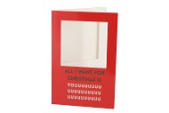 GIFT TILE CARD ALL I WANT FOR RED 21X14X1CM