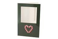 GIFT TILE CARD CANDY HEART GREEN 21X14X1CM