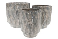 MONTY GREY POT TALL S/3 41X40/24X37/27X33M