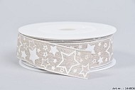 LINT LINNEN STER NATUREL/WIT 2,5CM PER 15 METER